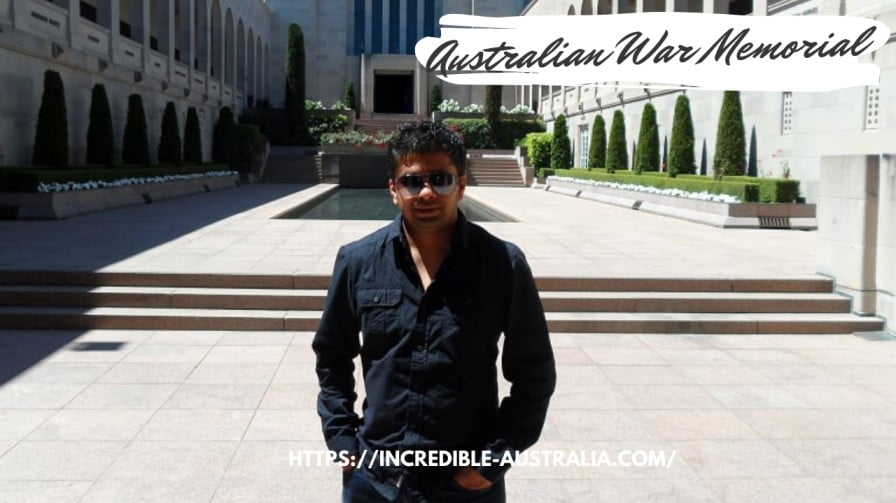 Me Outside Australian War Memorial - Attractions in Canberra